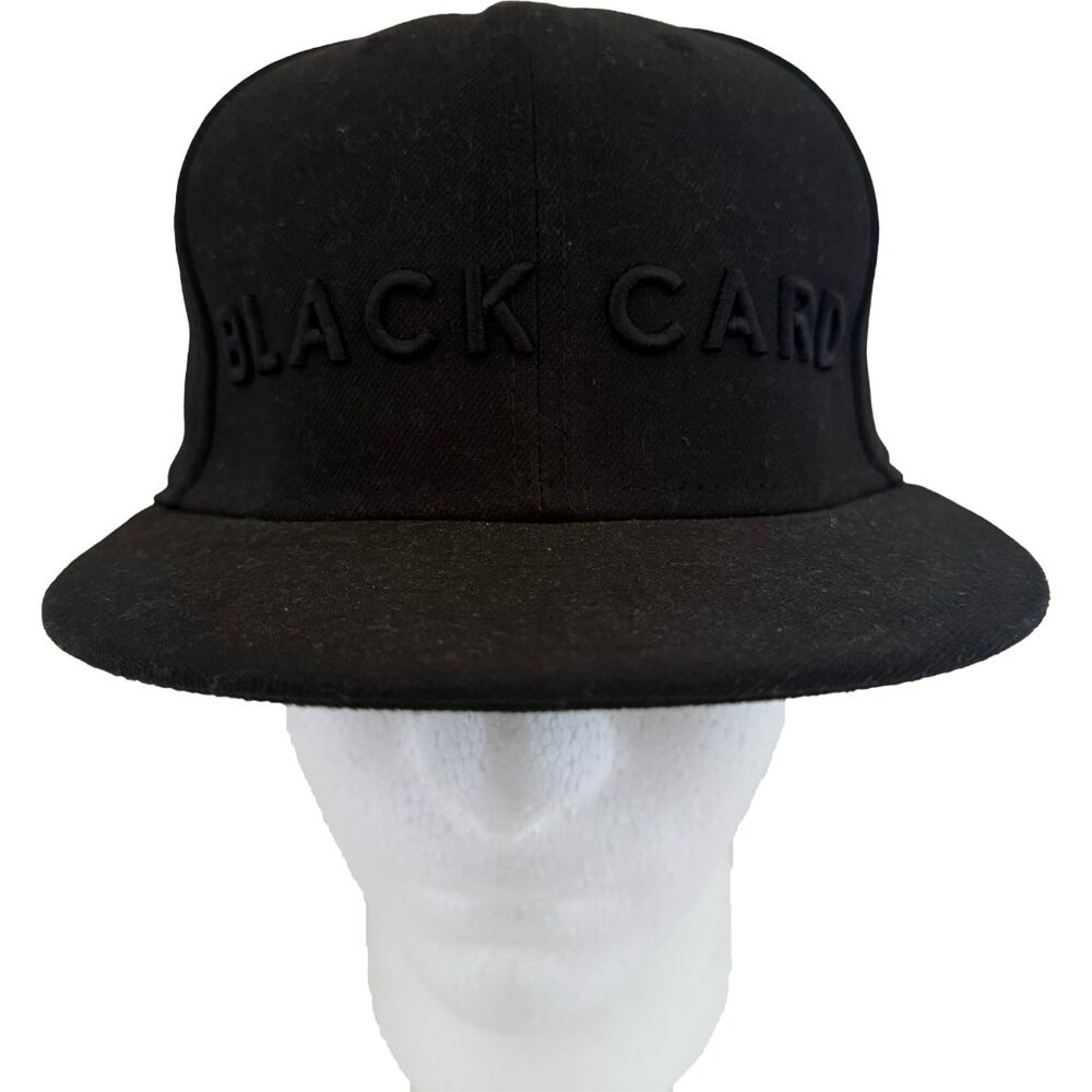 New Era 9FIFTY Black Card Snapback Hat All Black OSFM